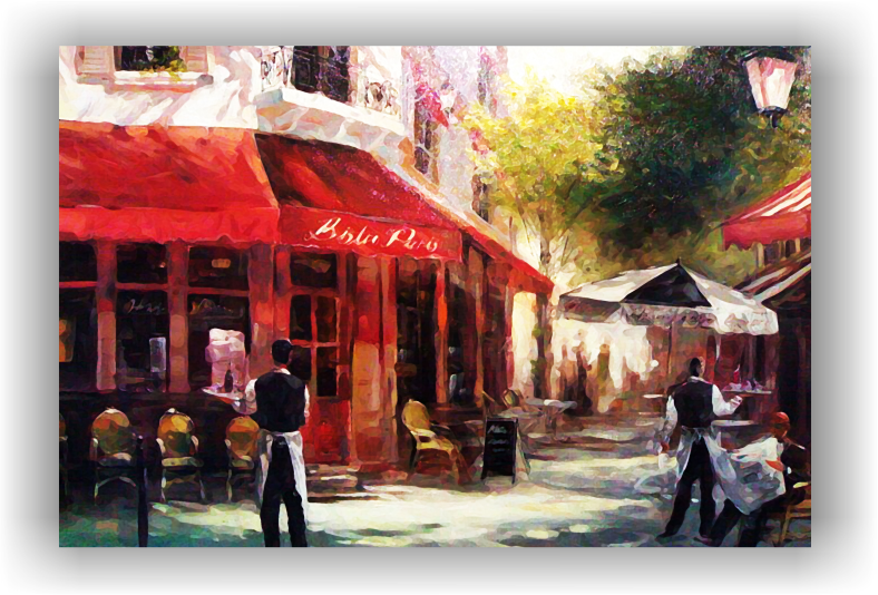 tablou restaurant " Bistro Paris"